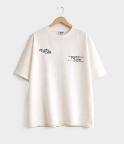 T-Shirt – “Building a Future” Premium Oversized Tee  Aesthetic Streetwear  Motivational Typography Shirt  TFP Brand